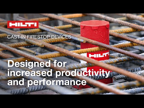 Hilti Cast-In Firestop devices for flat deck, metal deck, storm drains, and sleeved penetrations