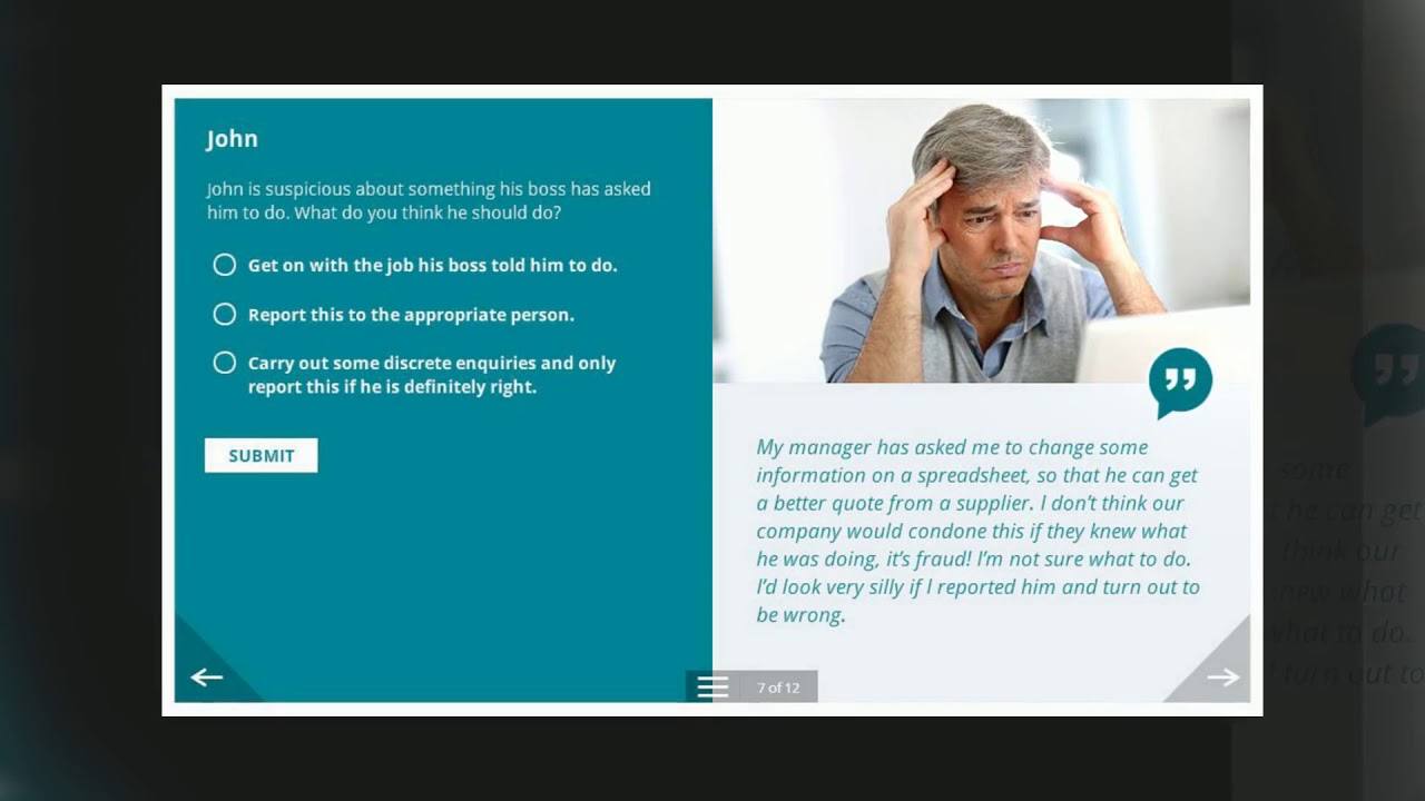 Whistleblowing e-learning course