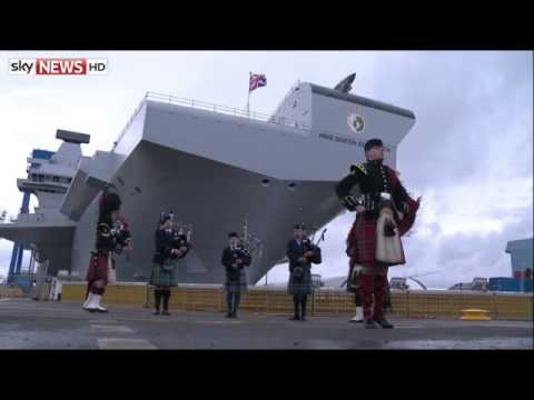 The Queen Names the UK's Newest And Biggest Warship - Sky News