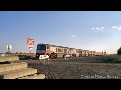 SCT 5PM9 Mixed Freight Train With Four Diesel Locomotives (14/5/2023) - PoathTV Australian Railways