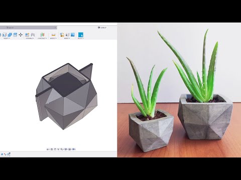 Make a Concrete Planter mould / Fusion 360 / 3D Printing