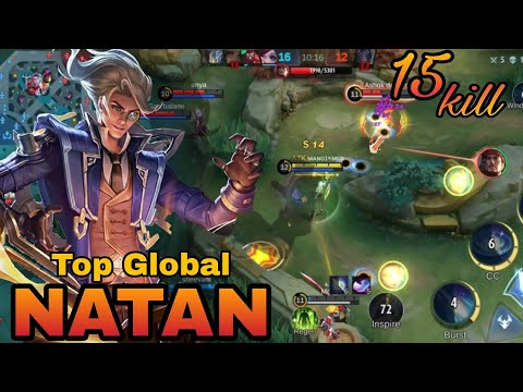 Natan best build and emblem 2023 best solo ranking savage gameplay ~mlbb