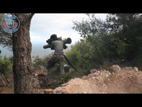 استهداف رشاش23 على  حاجز لقوات النظام بصاروخ تاو من قبل الفرقة الأولى الساحلية في مدينة حماة في محافظة حماة