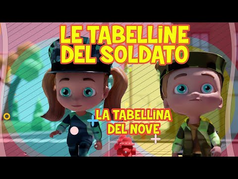 Tabellina del 9 - Le tabelline del soldato - baby dance - canzoni per bambini - musica per bimbi