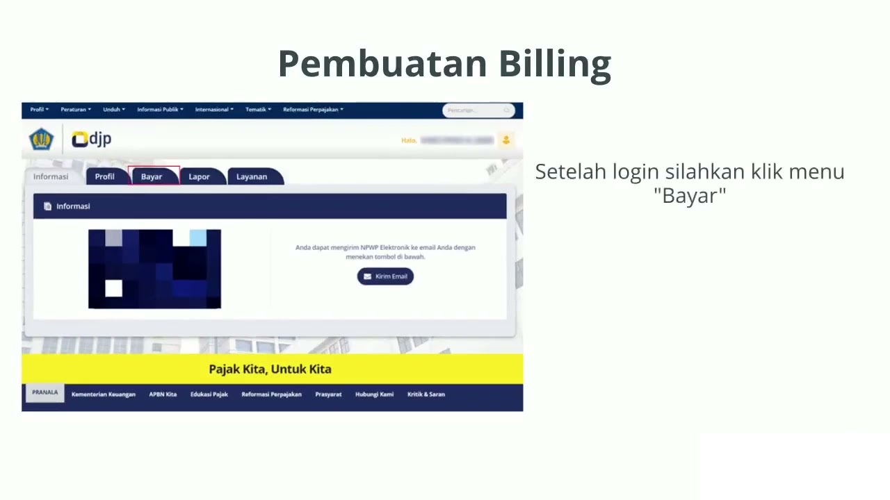 Tutorial e billing melalui djponline
