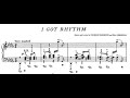 George Gershwin I Got Rhythm Piano Music And Score Piano Music And Score