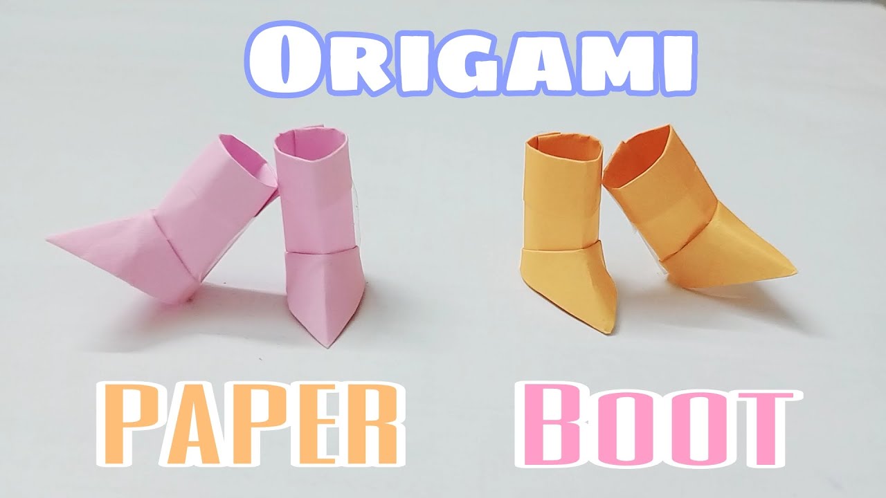 Mini paper Rain Boots 👢 Origami - How to make shoes with paper - Rainy Collections - Back To School