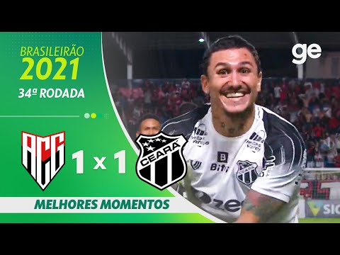 Gols e lances de Atlético-GO x Ceará