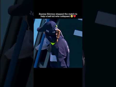 Zeynep Sönmez stopped the match to help a ball kid who collapsed 🥹❤️