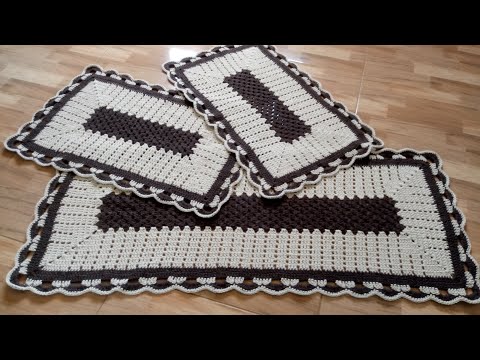 Tapete retangular de crochê fácil, econômico e rápido de fazer!