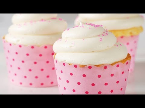White Cupcakes Recipe Demonstration - Joyofbaking.com