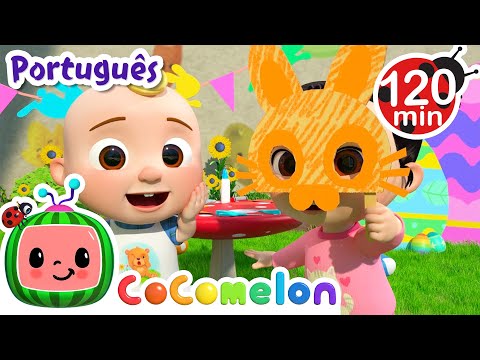 Capa de Vamos Mascarar na Páscoa! | 2 HORAS DE COCOMELON BRASIL! | Músicas Infantis e Desenhos Animados