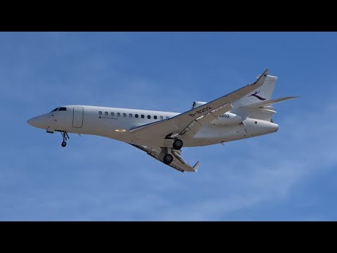 Deer Jet Dassault Falcon 7X (B-8202) arriving at Las Vegas!