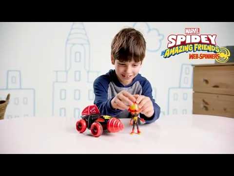 Marvel Spidey and His Amazing Friends Web-Spinners Miles with Drill Spinner Toy Car thumbnail