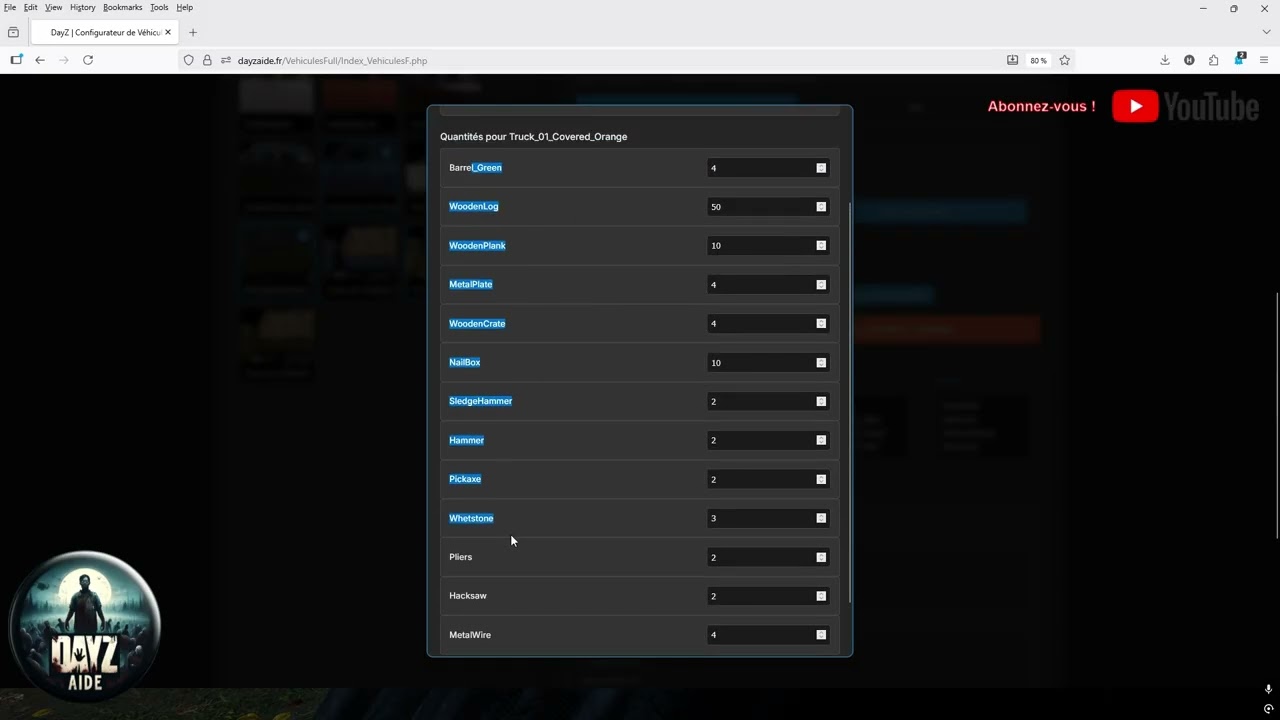 Vidéo DayZ Aide