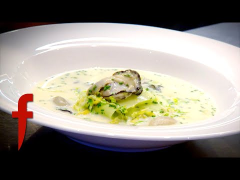 Oysters in Champagne Cucumber Pappardelle Recipe | The F Word With Foxy Games