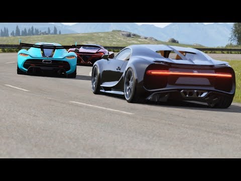 Koenigsegg Jesko vs SSC Tuatara vs Bugatti Chiron at Highlands