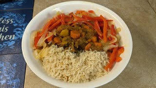 Best Turmeric Goat Stew Recipe With Rice, Peppers And Onions