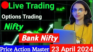 Live Trading | 23 April | Nifty / Banknifty Options Trading #optionstrading  #livetrading