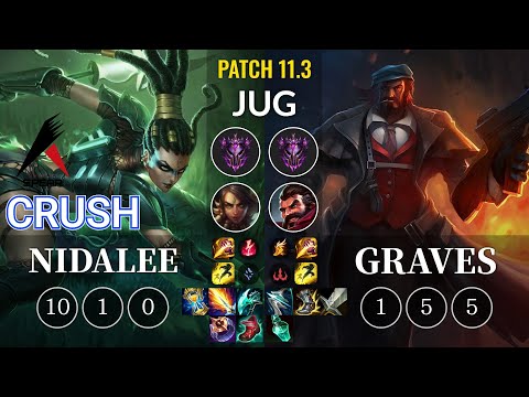 ASP Crush Nidalee vs Graves Jungle - KR Patch 11.3