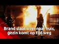 Gezin met twee kleine kinderen weet huis net op tijd te ontvluchten nadat autobrand overslaat in Oss