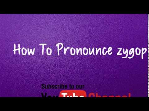 How to pronounce zygophyte Video