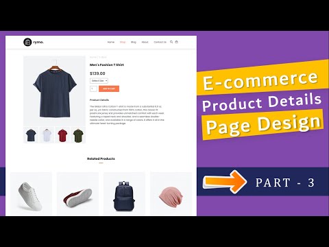 Ecommerce Website HTML CSS | Make Ecommerce Product Details Website Using HTML CSS JavaScript