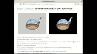 Canvas (left) to WebRTC (right) in WebKitGTK