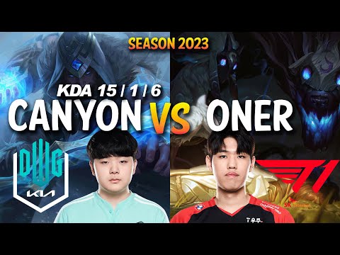 DK Canyon vs T1 Oner - Canyon SYLAS vs KINDRED Jungle - KR Ranked