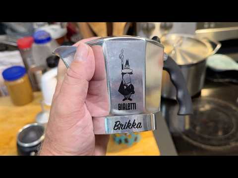 How to use a Bialetti Brikka moka pot to make great coffee | 4 cup model on a Glass Top Stove
