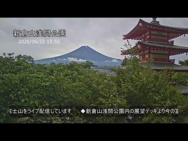 新倉山 浅間公園の忠霊塔と富士山
