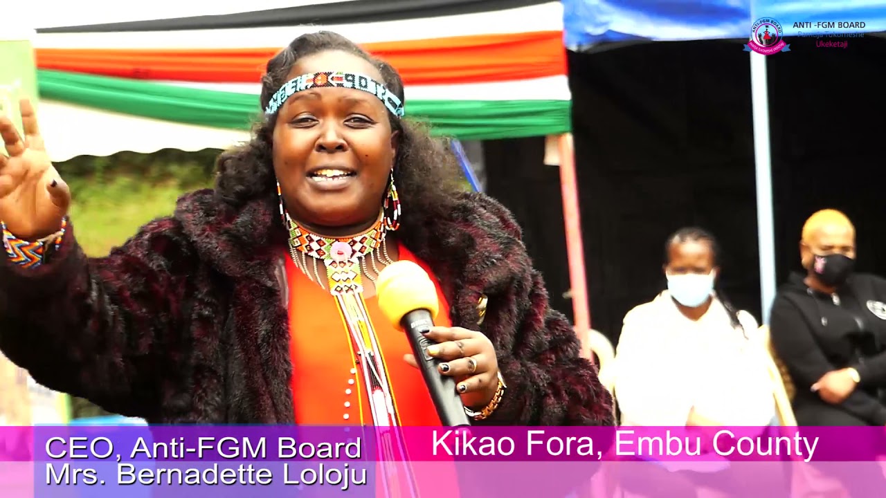 CEO Anti FGM Board Speech During Kikao Fora Embu