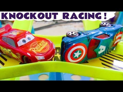 McQueen Toy Cars Racing On The Impact Zone Track Cars Stories Video