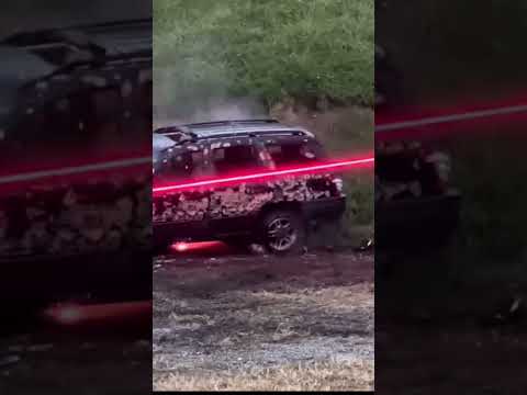 M-134 mini gun destroys everything #machine #gun #trending #shorts