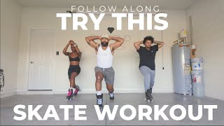 5 Minute Follow Along Skate Workout | No Weights, No Gym