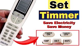 How to Set Timer in Voltas AC Remote | Voltas AC Remote Control | Voltas AC Universal Remote