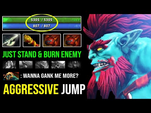 JUST STAND & HIT Solo Mid Huskar 5300 HP Ultra Tanker with Double Heart of Tarrasque 7.28b DotA 2