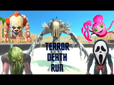 TERROR DEATH RUN! SCOURGE + ALL TERROR CHARACTERS - ANIMAL REVOLT BATTLE SIMULATOR