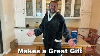 Review Bedsure Wearable Blanket Hoodie - Sherpa Fleece Hooded Blanket for Adult as A Gift