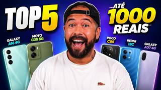 TOP 5 MELHORES CELULARES até 1000 REAIS! 