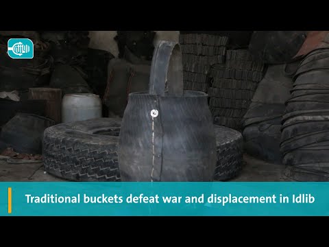 Traditional buckets defeat war and displacement in Idlib