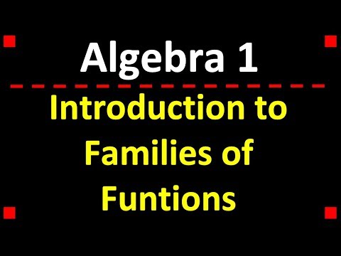 Basic Shapes of Various Functions (Families of Functions)