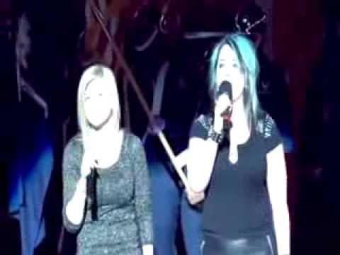 Christy Johnson of Dreamkiller & Cassie Mckee - National Anthem - Monster Jam 2014