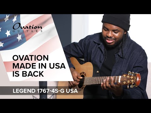 Ovation 1767-4S-G USA Pro Series Legend Spruce Top Mid Depth Cutaway Lyrachord GS Body 6-String Acoustic-Electric Guitar w/Hard Case imagen 14