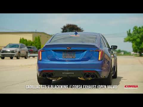 Sport Valved / 3.0 in Axle-Back 4.5 in Carbon Fiber Twin Tips | 2022+ Cadillac CT5-V Blackwing (21322CF)
