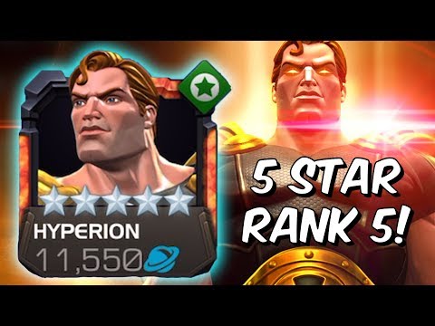 5 Star Hyperion Rank 5 Rank Up & Gameplay - Marvel Contest Of Champions