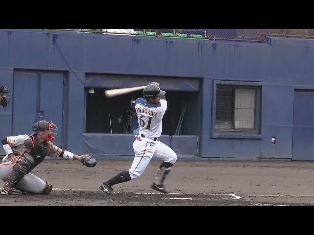 【ファーム】ファイターズ・今川 先制のタイムリーヒットを放つ!! 2021/8/13 F-G(ファーム)