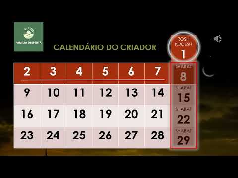 LUA NOVA, ROSH CHODESH, SEMANA, MÊS, SHABAT - VÍDEO 2 - CALENDÁRIO DO CRIADOR E SHABAT LUNISSOLAR