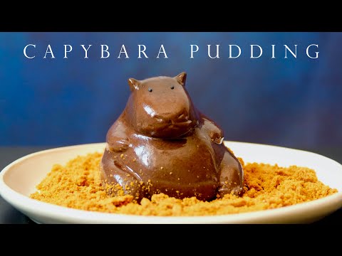 Super Cute Capybara Pudding | Rich & Silky Chocolate Pudding