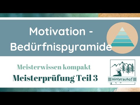 Meisterprüfung Teil 3 - Motivation und Bedürfnispyramide nach Maslow - Meisterwissen kompakt